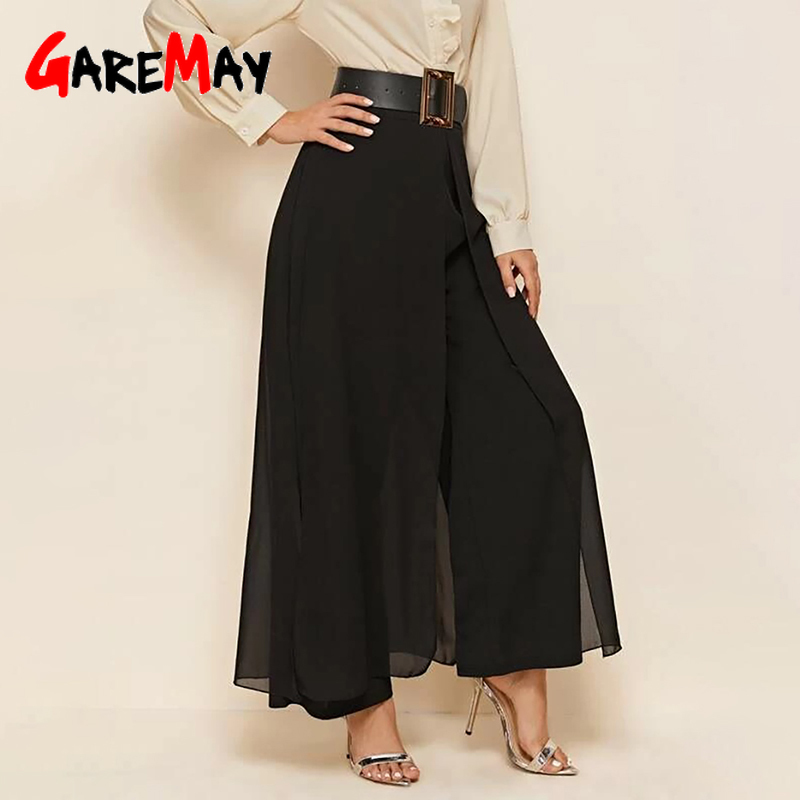 Women's Summer Pants Loose Breeches High Waisted Knee-Length White Casual Oversize Wide Leg Trousers for Women 210428