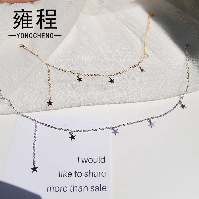 Yongcheng S925 Sterling Silver 18K gold five pointed star clavicle chain women's net red color gold neck chain ins niche Design Necklace
Yongcheng S925 Sterling Silver 18K gold five pointed star clavicle chain women's net red color gold neck chain ins niche Design Necklace