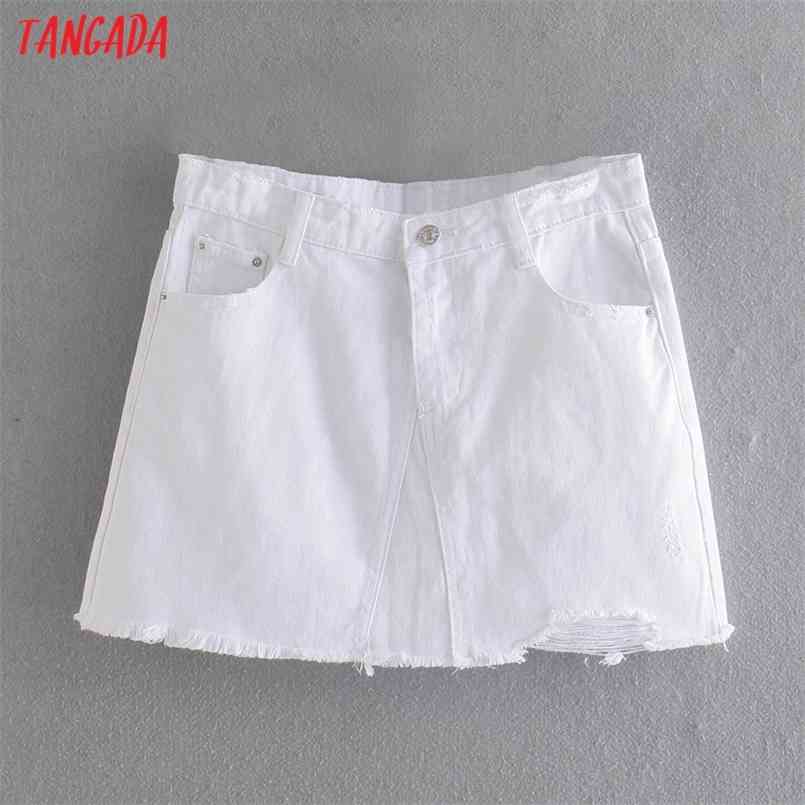 Tangada Women White Tassel Denim Skirts Faldas Mujer Zipper French Style Female Mini Skirt JE102 210708
Tangada Women White Tassel Denim Skirts Faldas Mujer Zipper French Style Female Mini Skirt JE102 210708