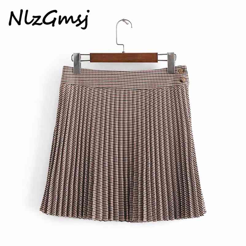 Skirt Women Fashion Pleated Spring Mini Vintage High Waist A-line Faldas Mujer Moda 210628, As picture
Skirt Women Fashion Pleated Spring Mini Vintage High Waist A-line Faldas Mujer Moda 210628, As picture