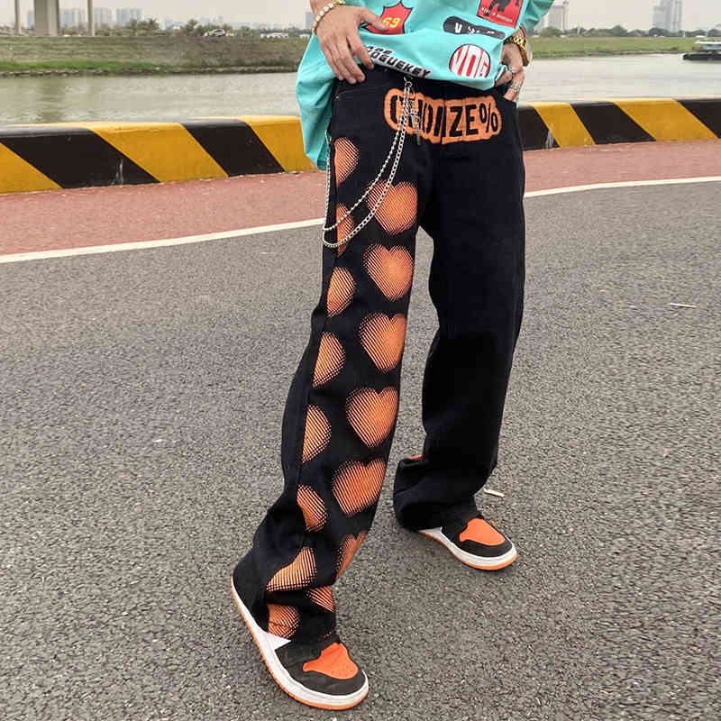 Pattern Print Letter Straight Men's Denim Trousers High Street Retro Loose Oversize Casual Jeans Pants Hip Hop Baggy Jean, Black
Pattern Print Letter Straight Men's Denim Trousers High Street Retro Loose Oversize Casual Jeans Pants Hip Hop Baggy Jean, Black