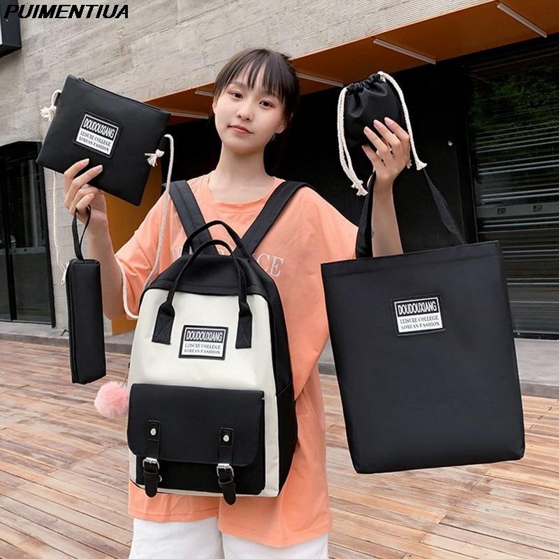 Backpack 5Pcs/set Canvas Travel Women Backpacks Handbag School Bags For Teenage Girls Cute Cartoon Bookbags Students Waterproof Rucksack, 5pcs-black
Backpack 5Pcs/set Canvas Travel Women Backpacks Handbag School Bags For Teenage Girls Cute Cartoon Bookbags Students Waterproof Rucksack, 5pcs-black