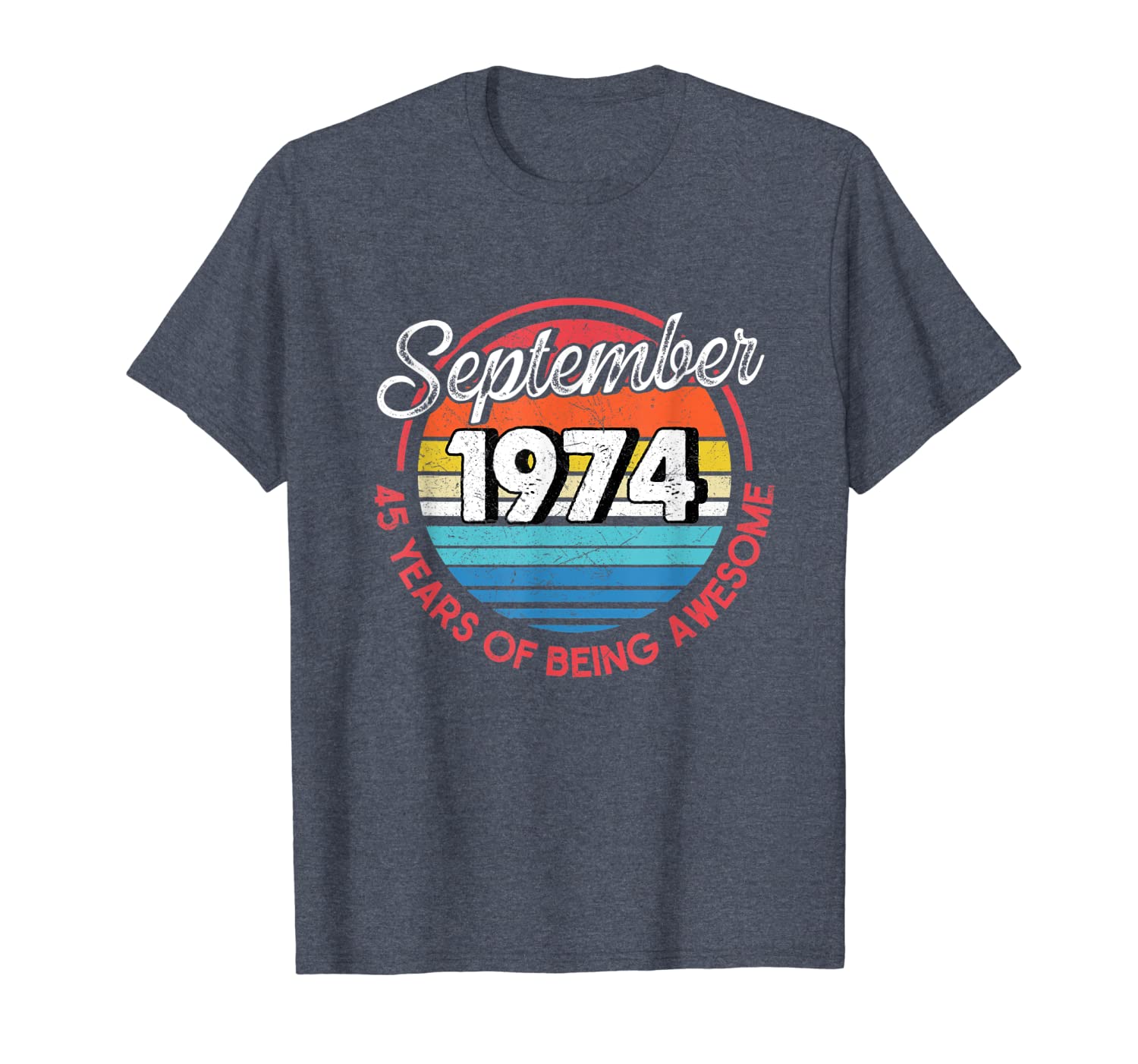 born september 1974 t-shirt vintage 45 years old awesome, White;black
born september 1974 t-shirt vintage 45 years old awesome, White;black