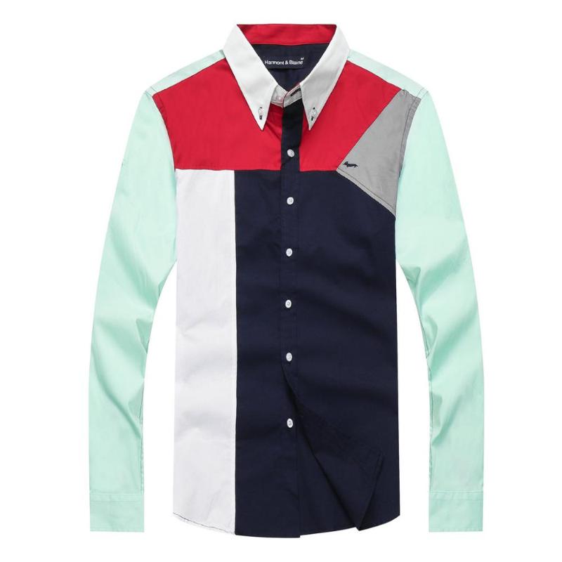 Men's Casual Shirts 2021 Spring Men Brand Blouse Patchwork Full Shirt Embroidery Harmont Blaine Clothing Male Business Plus Size TO XXL, Blue
Men's Casual Shirts 2021 Spring Men Brand Blouse Patchwork Full Shirt Embroidery Harmont Blaine Clothing Male Business Plus Size TO XXL, Blue