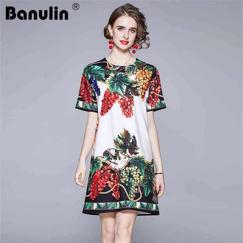 Summer Women Fashion Casual Short-sleeved Loose Vintage Grape Printed Short Dress Design Runway Mini Dresses Vestidos 210603, The picture color
Summer Women Fashion Casual Short-sleeved Loose Vintage Grape Printed Short Dress Design Runway Mini Dresses Vestidos 210603, The picture color