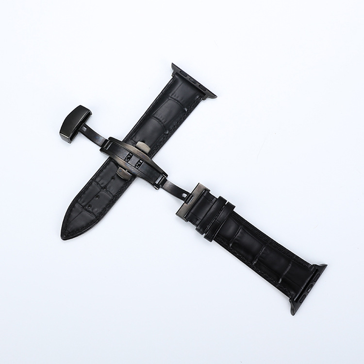 Suitable for Apple Watch 1-6 generation black strap butterfly buckle style 38-40 42-44mm
Suitable for Apple Watch 1-6 generation black strap butterfly buckle style 38-40 42-44mm