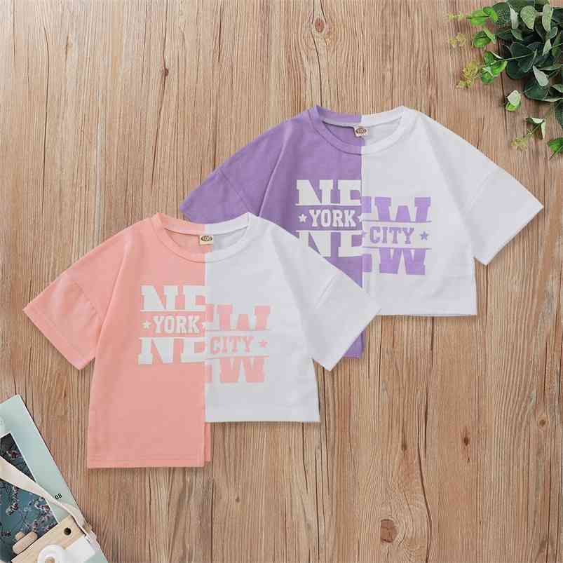 Summer Children Casual Cotton Short Sleeve O Neck Patchwork Letter Asymmetry Baby Girl Or Boys T-shirt 1-8T 210629, Purple
Summer Children Casual Cotton Short Sleeve O Neck Patchwork Letter Asymmetry Baby Girl Or Boys T-shirt 1-8T 210629, Purple