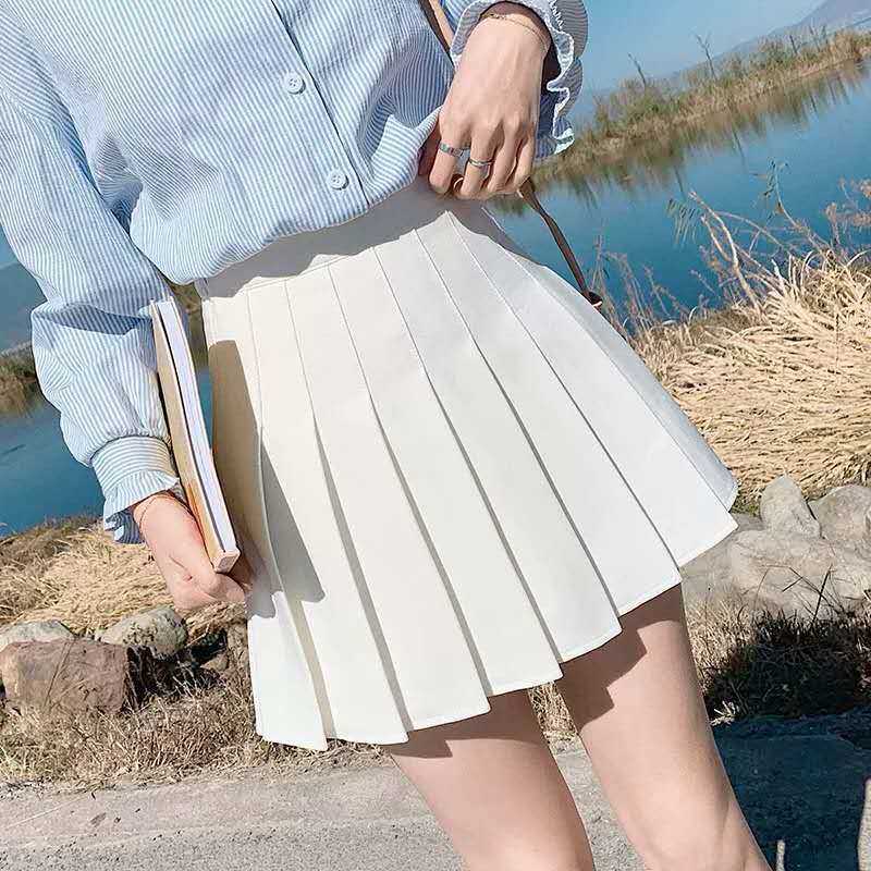 Summer Women Skirts Korean High Waist Plaid Mini School Girls Sexy Cute Pleated A Line 210621