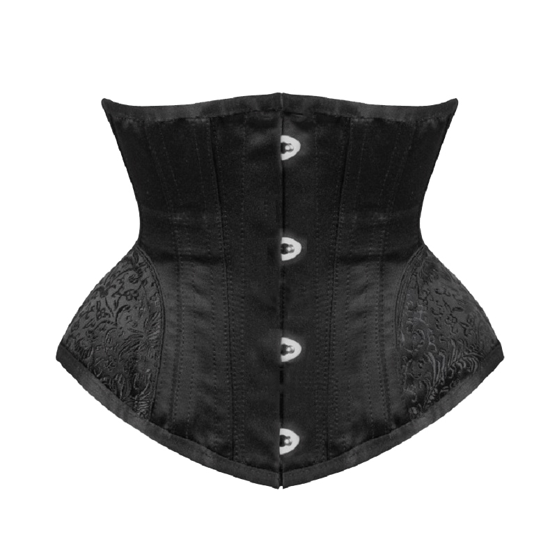 

New hourglass corset Steel boned corset sexy Lace up underbust Bustier Waistband Body Shapers Slimming Waist Trainer 8920, Black