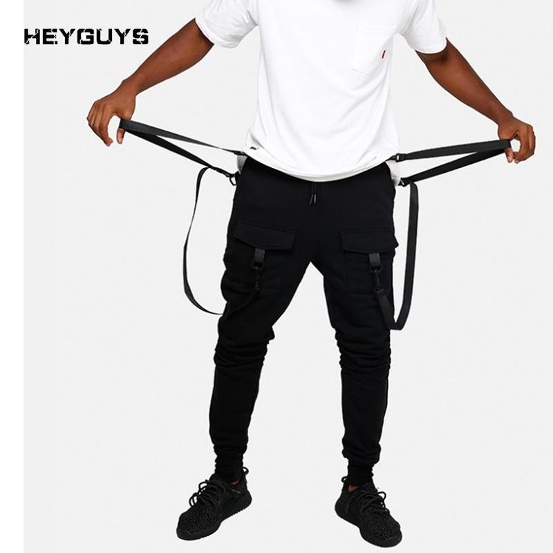 Ropa De Hombre 2021 Men Sweatpants Webbing Guard Pants Male Hip-hop Tide Mens Fashions Men's