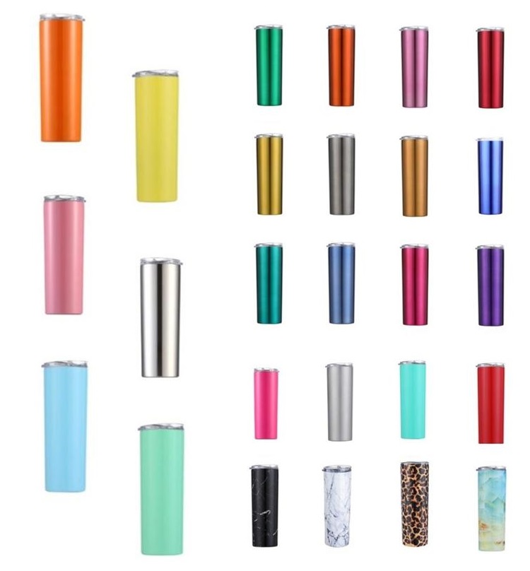 New 20oz Skinny Tumbler Stainless Steel Vacuum Insulated Straight Cup Beer Coffee cup with Lids and Straws 25pcs T10I0035, Multi-color
New 20oz Skinny Tumbler Stainless Steel Vacuum Insulated Straight Cup Beer Coffee cup with Lids and Straws 25pcs T10I0035, Multi-color