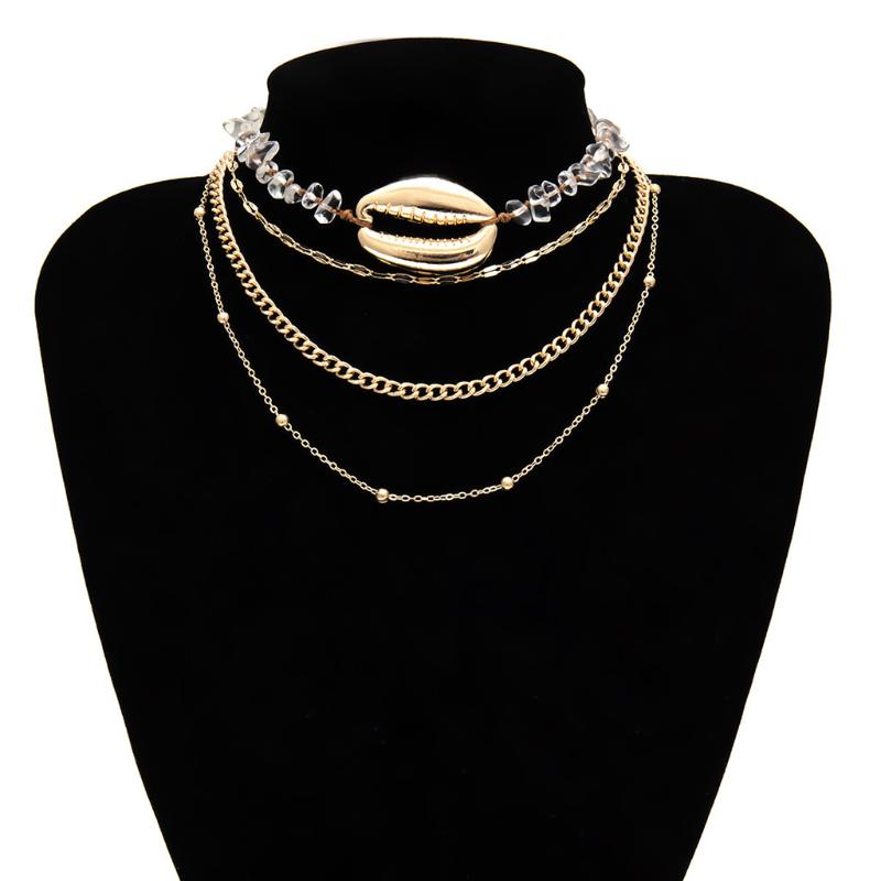 Pendant Necklaces Interesting Fun Ladies Decoration Accessories Vintage Metal Natural Stone String Shell Multilayer Necklace Jewelry, Silver
Pendant Necklaces Interesting Fun Ladies Decoration Accessories Vintage Metal Natural Stone String Shell Multilayer Necklace Jewelry, Silver