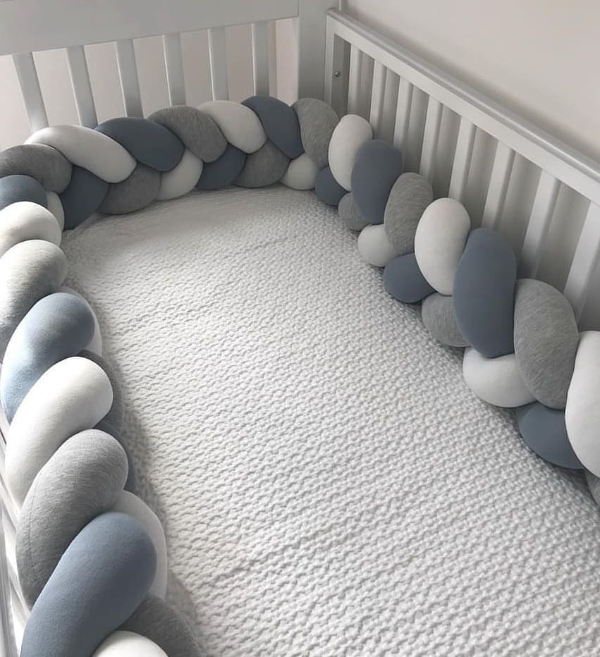 3M Baby Bed Bumper Protector Infant Cradle Pillow Cushion Braid Knot Bumper Crib Bumper Tour De Lit Bebe Tresse Room Decor
3M Baby Bed Bumper Protector Infant Cradle Pillow Cushion Braid Knot Bumper Crib Bumper Tour De Lit Bebe Tresse Room Decor