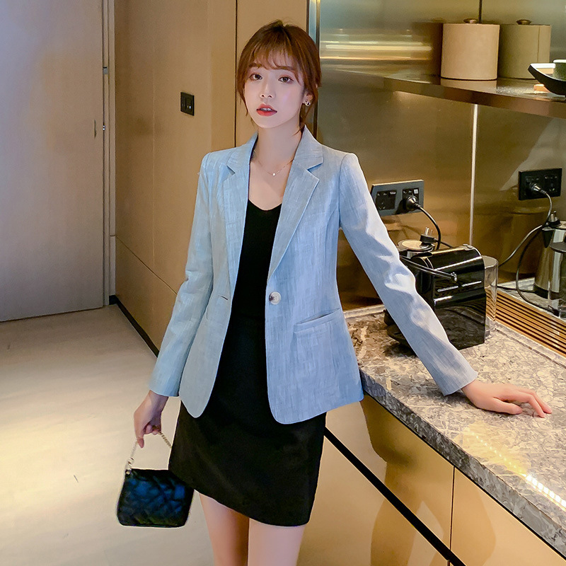 Women Blazer Formal s Lady Office Work Suit Pockets Jackets Coat Slim Femme cardigans 210524