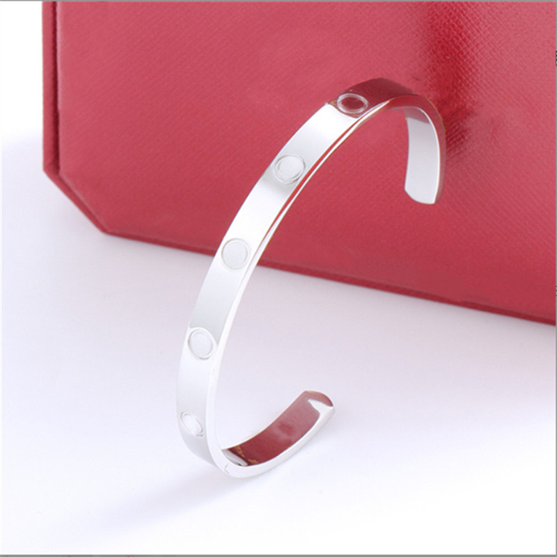 Love Bracelet For Men Women Couple Bangle Stainless Steel Opening Screw Zircon C shape Custom luxury jewelry charm womens mens Couple Bracelets give red dust bag
Love Bracelet For Men Women Couple Bangle Stainless Steel Opening Screw Zircon C shape Custom luxury jewelry charm womens mens Couple Bracelets give red dust bag