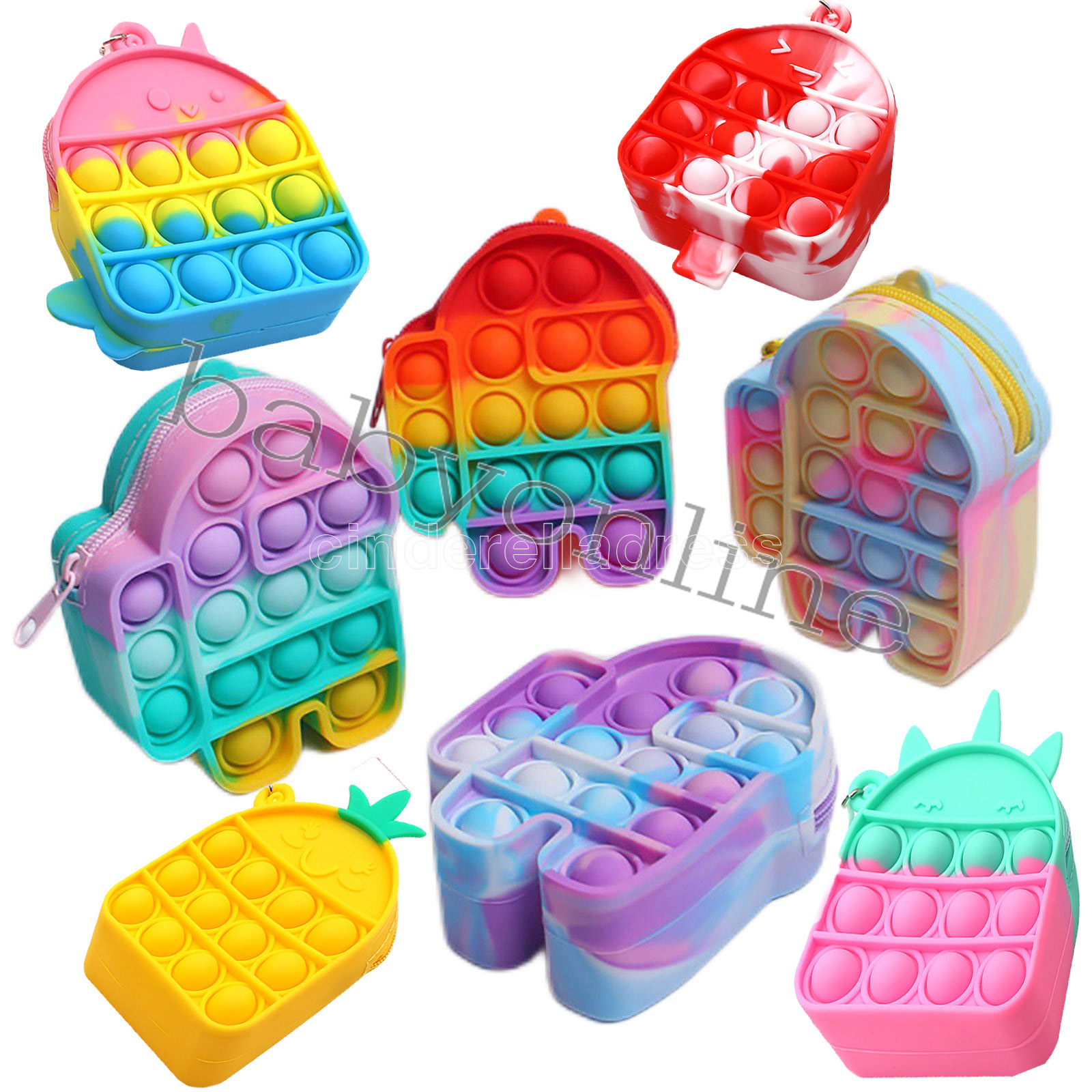 DHL Christmas Party Favor Gift Mini Wallet Silicone Coin Purse Squishy Decompression Kids Bag Cute Push Bubble Sensory Fidget Toys CS02
DHL Christmas Party Favor Gift Mini Wallet Silicone Coin Purse Squishy Decompression Kids Bag Cute Push Bubble Sensory Fidget Toys CS02