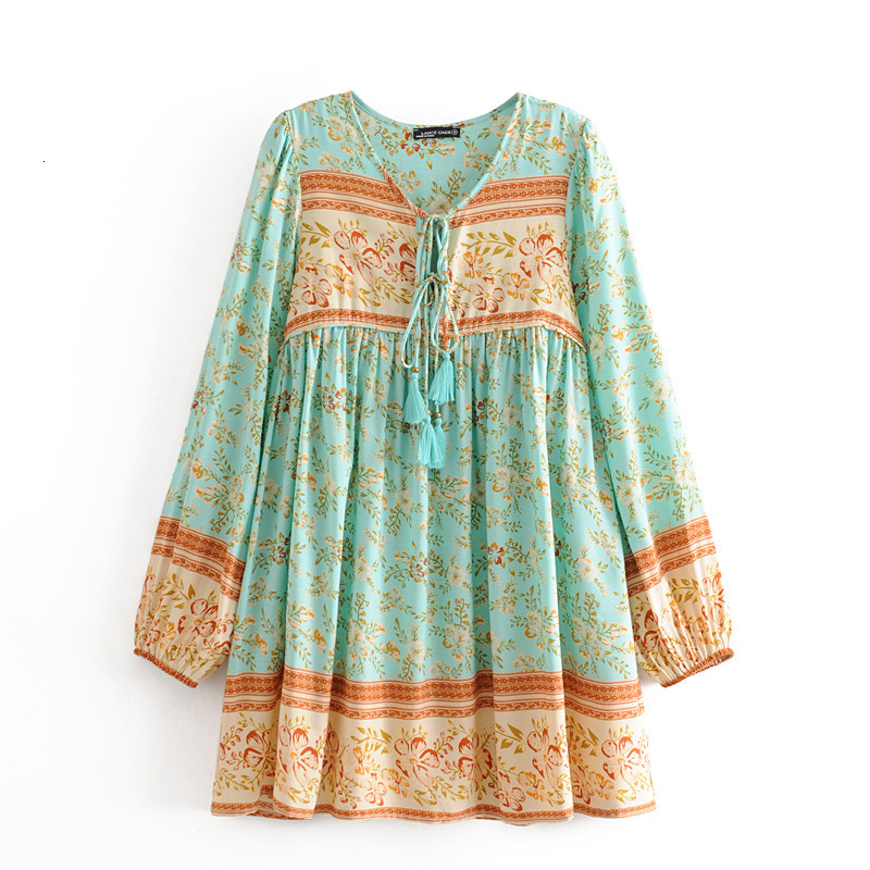 Casual Dresses 5 Colors Women Beach Floral Printed Mini V Neck Sexy Long Sleeve Vintage Bohemian Spring Summer Loose Boho es P1D3, Blue
Casual Dresses 5 Colors Women Beach Floral Printed Mini V Neck Sexy Long Sleeve Vintage Bohemian Spring Summer Loose Boho es P1D3, Blue