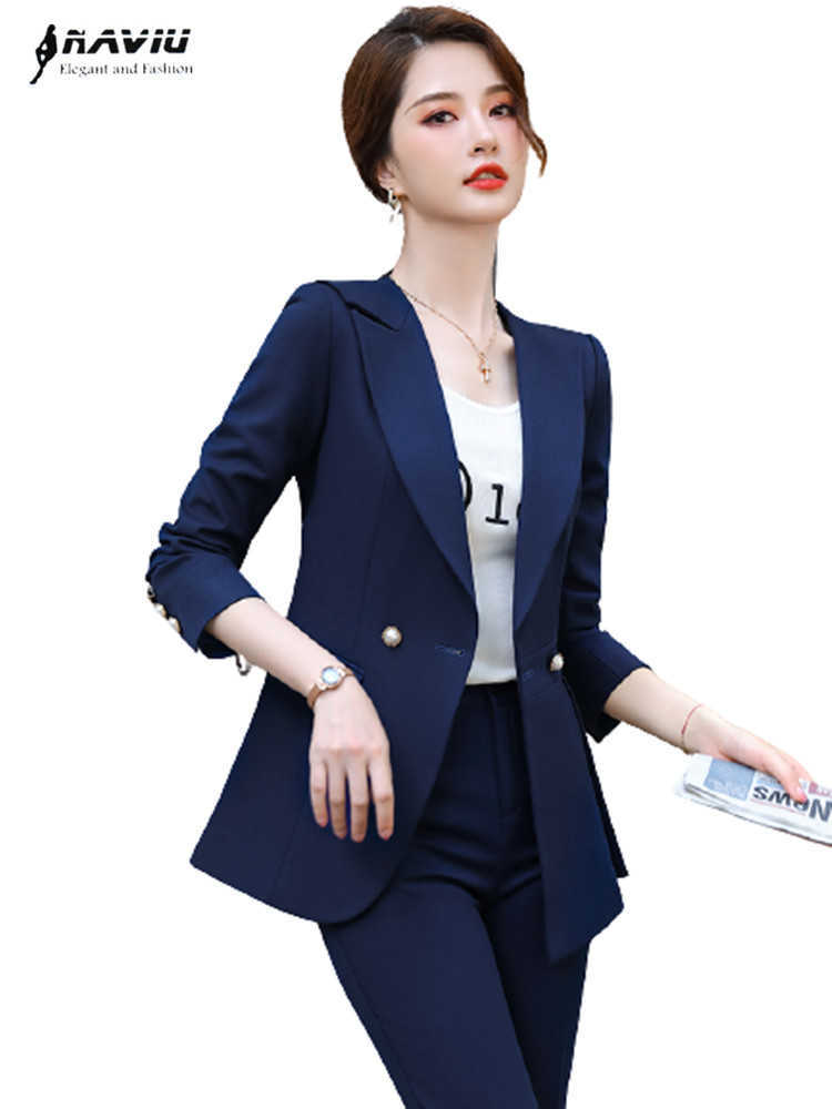 High End Suit Spring Design Professional Temperament Formal Business Blazer And Pants Office Ladies Fashion Work Wear 210604, Navy blue blazer
High End Suit Spring Design Professional Temperament Formal Business Blazer And Pants Office Ladies Fashion Work Wear 210604, Navy blue blazer
