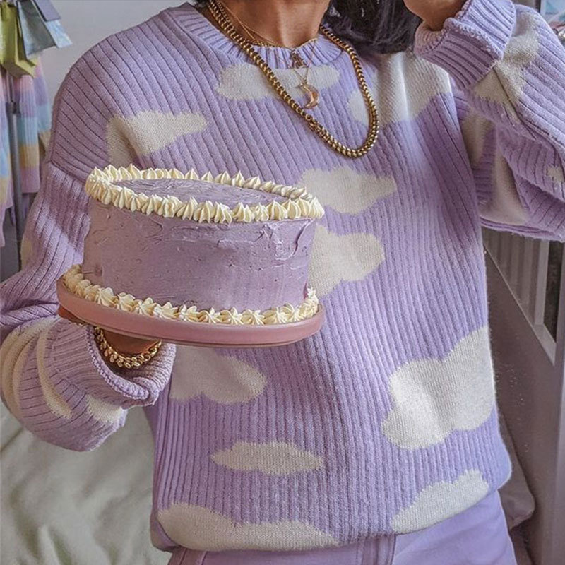 Women's Sweaters women purple winter impression clouds pullover women's casual fashion shirt long sleeve soft knitted neck tops SEGZ, 1# shoe box
Women's Sweaters women purple winter impression clouds pullover women's casual fashion shirt long sleeve soft knitted neck tops SEGZ, 1# shoe box