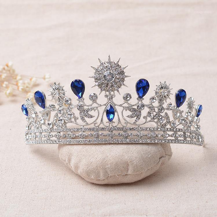 Elegant Blue Crystal Star Moon Bridal Crown Tiaras Rhinestone Pageant Diadem Veil Tiara Luxury Wedding Hair Jewelry Accessories Clips & Barr, Golden;silver
Elegant Blue Crystal Star Moon Bridal Crown Tiaras Rhinestone Pageant Diadem Veil Tiara Luxury Wedding Hair Jewelry Accessories Clips & Barr, Golden;silver