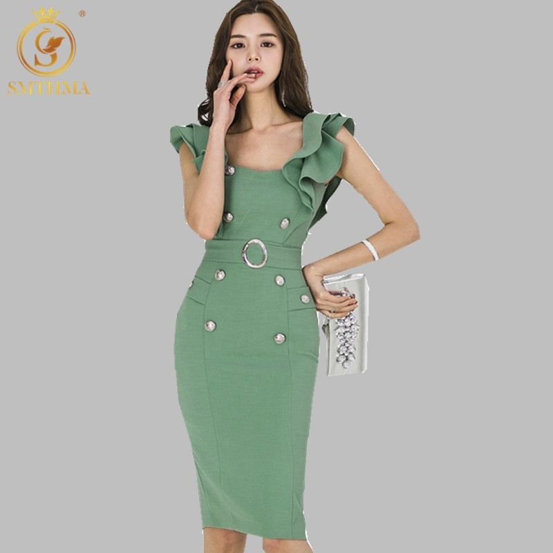 Summer Solid Double-Breasted Korea OL Dresses Women Square Collar Ruffles Slim Split Vestidos 210520, Photo color
Summer Solid Double-Breasted Korea OL Dresses Women Square Collar Ruffles Slim Split Vestidos 210520, Photo color