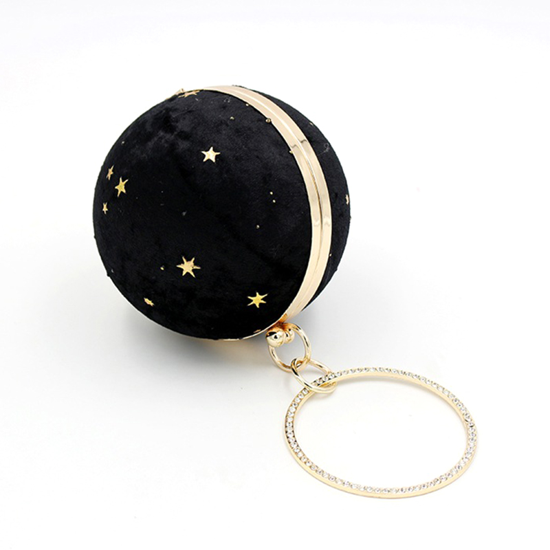 Women Clutch Bags Faux Suede Round Lady Day Clutches Mini Handbags Starry Sky Pattern Evening Bag Wedding Purse ZD1137, Black
Women Clutch Bags Faux Suede Round Lady Day Clutches Mini Handbags Starry Sky Pattern Evening Bag Wedding Purse ZD1137, Black
