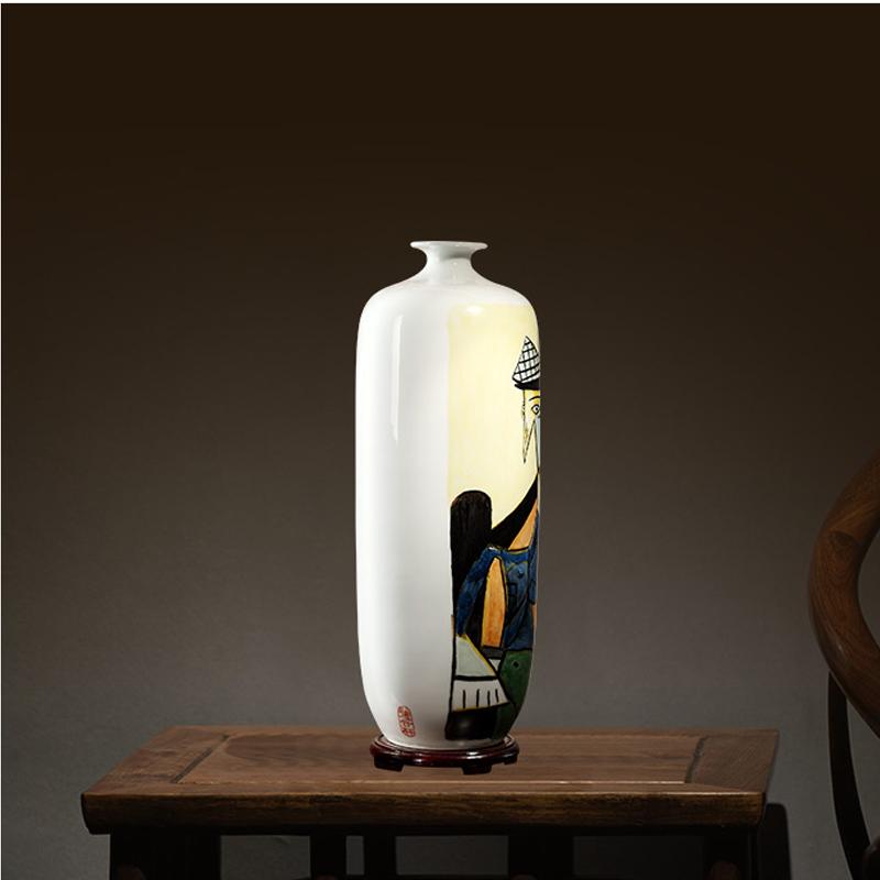 Decorative Objects & Figurines YILUNXI Ceramic Vase Decoration Flower Arrangement Hand-painted Living Room Home Dried Desktop Large High Cre
Decorative Objects & Figurines YILUNXI Ceramic Vase Decoration Flower Arrangement Hand-painted Living Room Home Dried Desktop Large High Cre