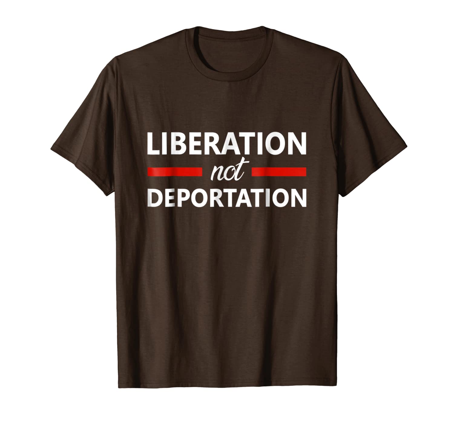 liberation not deportation shirt, White;black
liberation not deportation shirt, White;black
