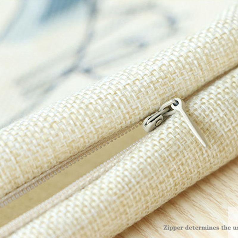 Blank Solid Color Cushion Cover For Thermo Transfer Digital Printing Painting DIY Polyester Linen Sofa Pillow Case Hand Stamping Cushion/Dec