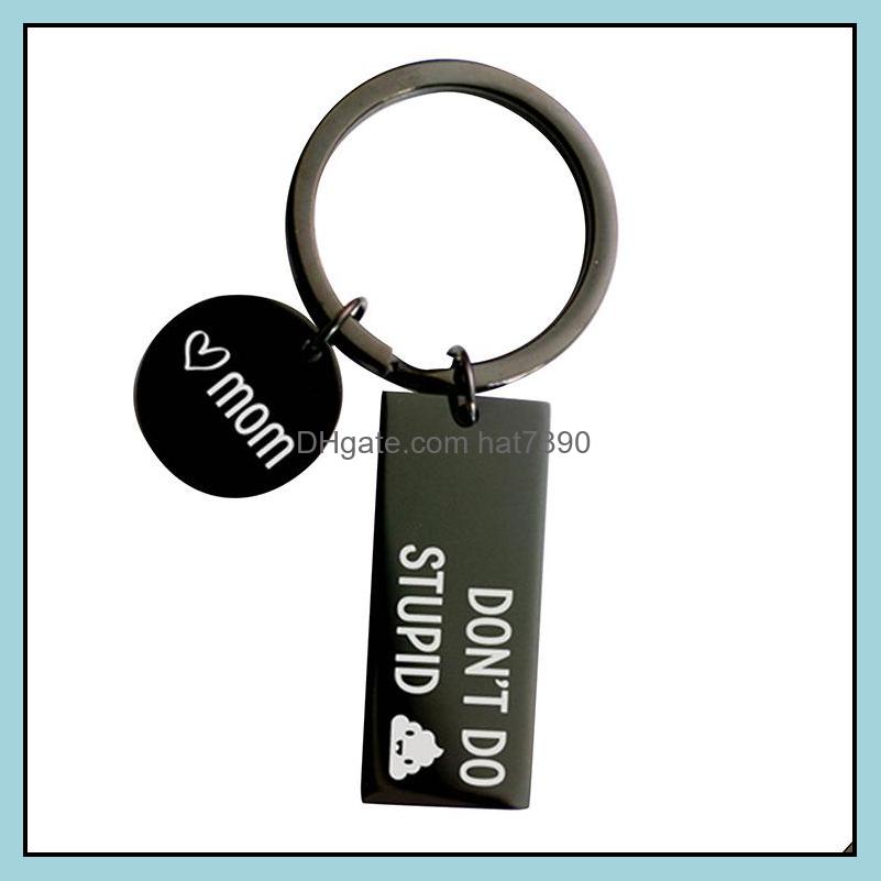 Stainless Steel Key Rings Dont Do Stupid Shit From Mom Black Keychain Love Pendant Jewelry Gift Drop Delivery 2021 Xebts
Stainless Steel Key Rings Dont Do Stupid Shit From Mom Black Keychain Love Pendant Jewelry Gift Drop Delivery 2021 Xebts