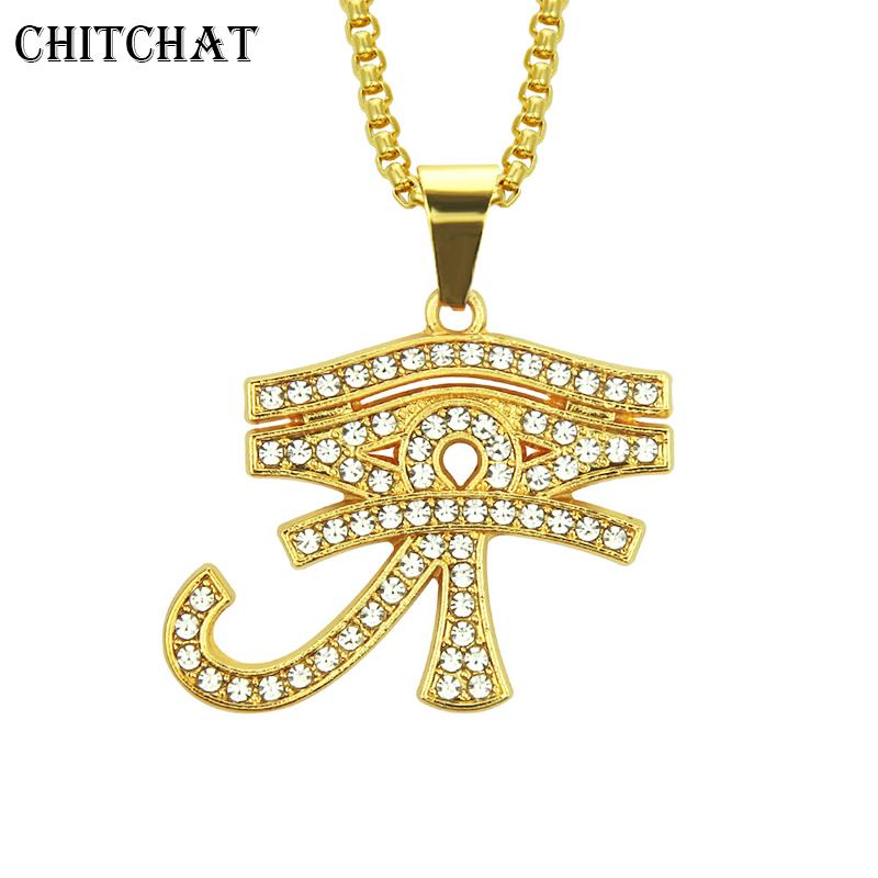 Pendant Necklaces Hip Hop Ancient Egypt Eye Of Horus Pendants Egyptian Charms Iced Out Rhinestone For Man Gift Rocker, Silver
Pendant Necklaces Hip Hop Ancient Egypt Eye Of Horus Pendants Egyptian Charms Iced Out Rhinestone For Man Gift Rocker, Silver