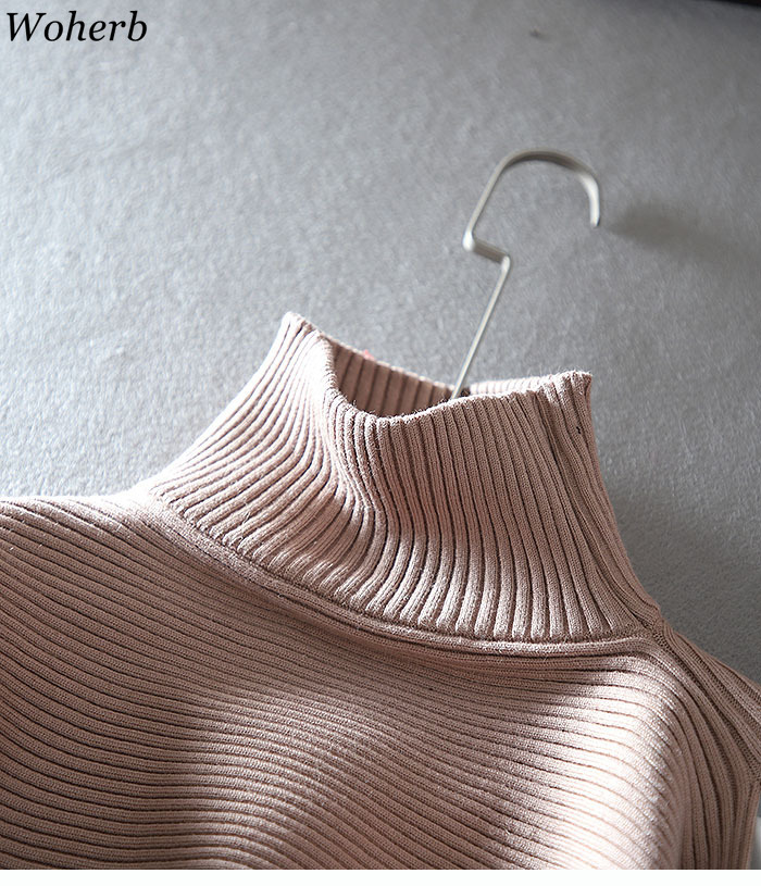 Loose Two Peice Set Women Turtleneck Sweater White Plus Size Shirt Tops Korean Chic 2 Piece Femme Roupas 210422