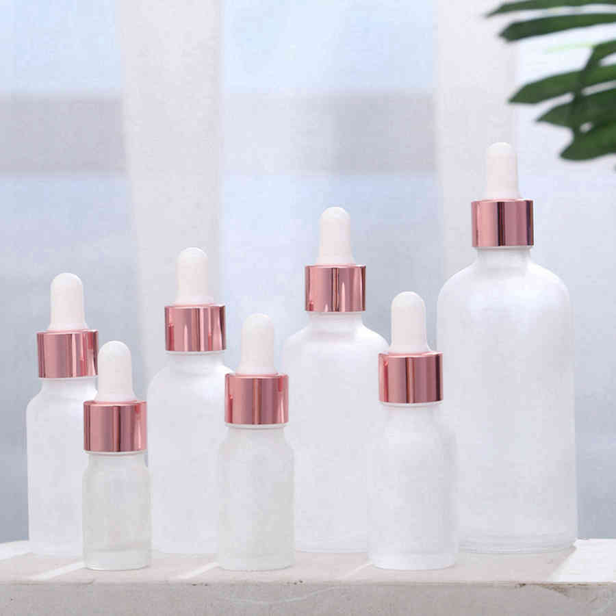 Clear Frosted Glass Essential Oil Perfume Bottle Liquid Reagent Pipette Dropper Bottle With Rose Gold Cap 5-100ml Frasco Gotero
Clear Frosted Glass Essential Oil Perfume Bottle Liquid Reagent Pipette Dropper Bottle With Rose Gold Cap 5-100ml Frasco Gotero