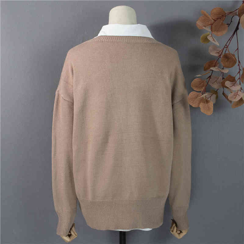 Colorfaith New Winter Spring Women's Sweaters Irregular Buttons Cardigans Fashionable Korean Ladies Knitwears SWC8562 210413