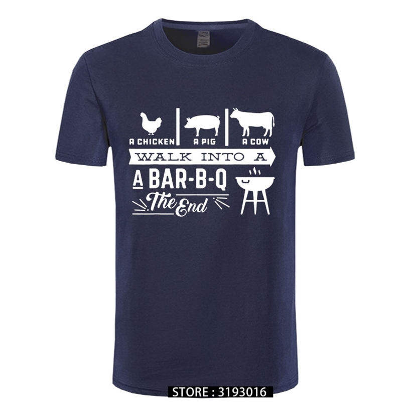 A Chicken Pig Cow Walk Into Barbecue BBQ Funny T Shirts Men Summer Cotton Harajuku Short Sleeve O Neck Streetwear Black T-shirt 210707, Red black
A Chicken Pig Cow Walk Into Barbecue BBQ Funny T Shirts Men Summer Cotton Harajuku Short Sleeve O Neck Streetwear Black T-shirt 210707, Red black