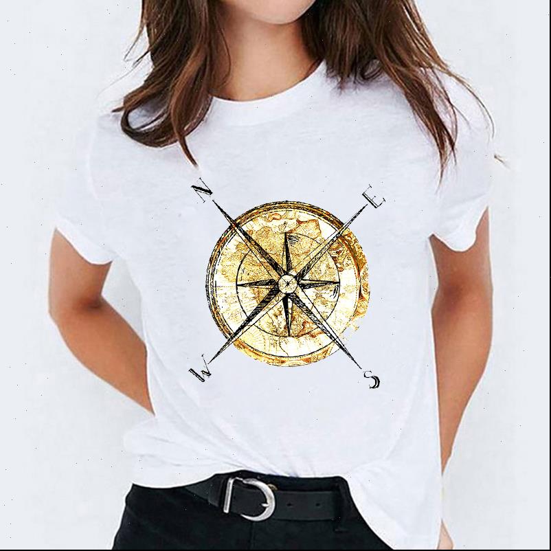 printing vintage compass cute womens t shirts trend clothing graphic tee, White
printing vintage compass cute womens t shirts trend clothing graphic tee, White