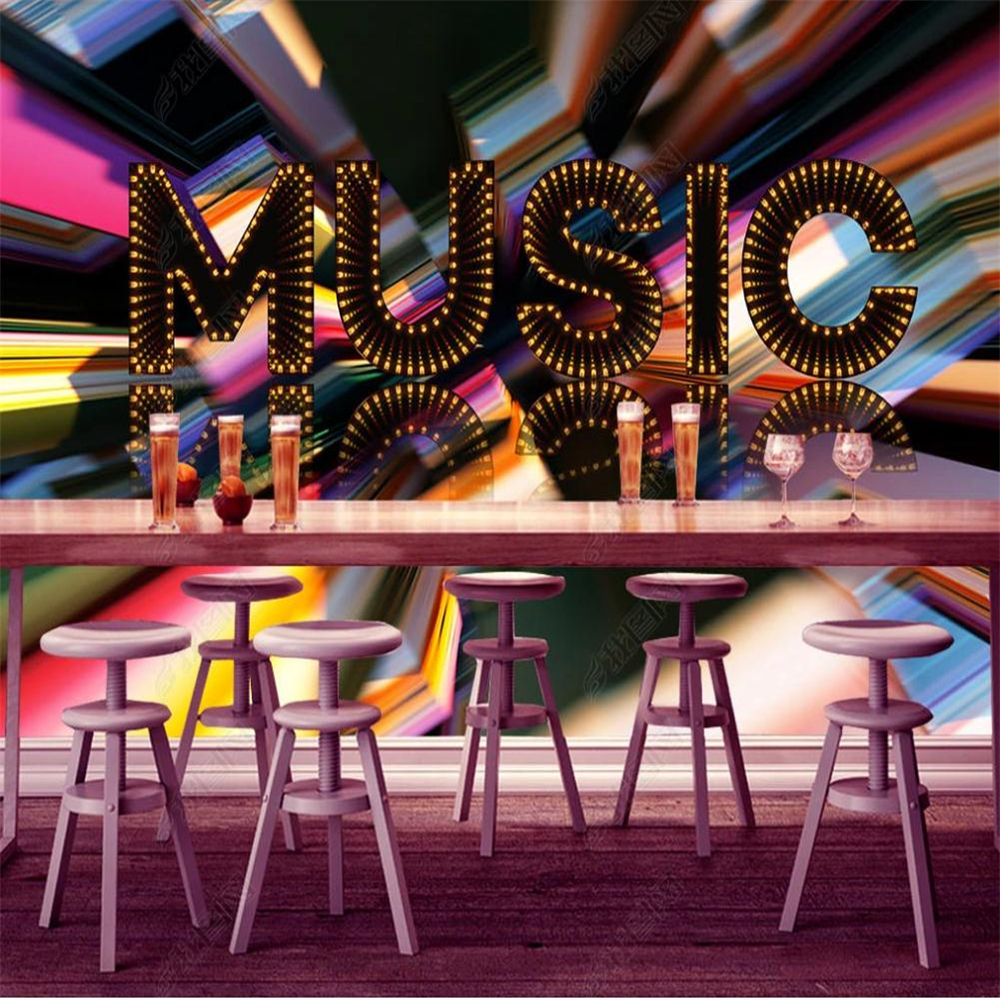 Modern Art Bar KTV Music wallpapers Background Wall 3d murals wallpaper for living room