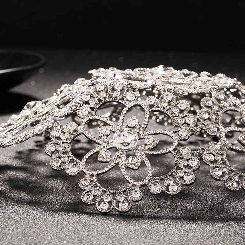Wedding Hair Jewelry Accessories Bridal Headdress Korean Rhinestone Glass Hat Dress Ornament