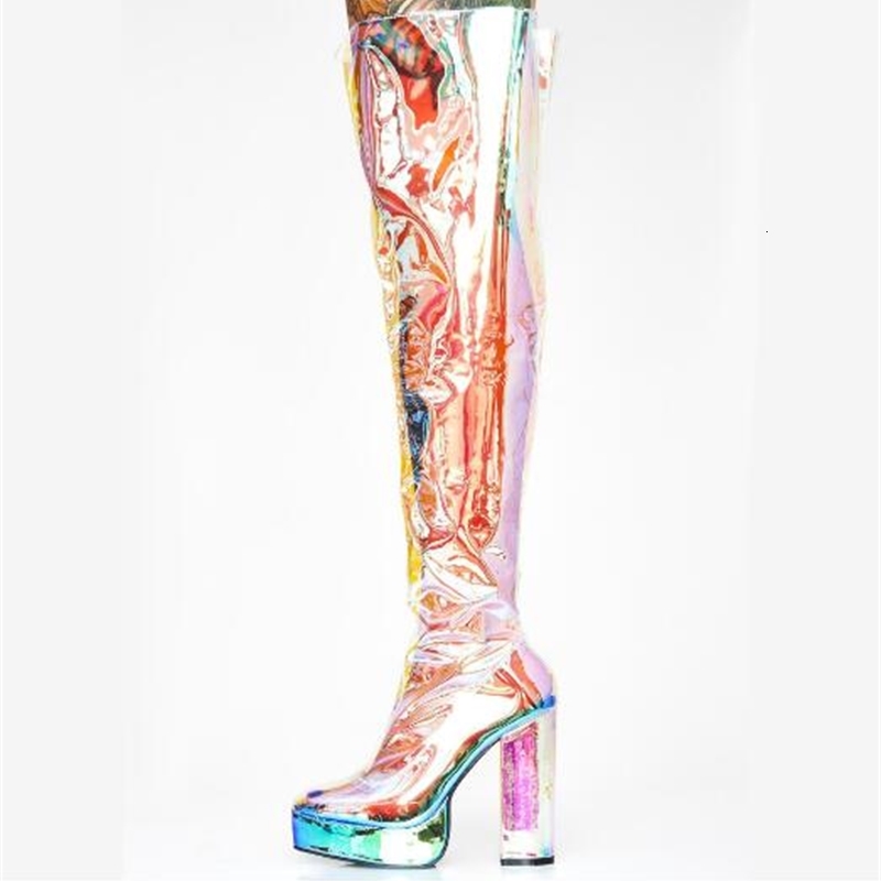 boots dipsloot female fashions light pvc colored on the knee feminine boots round toe transparent square heels zipper thigh long 691g, Black
boots dipsloot female fashions light pvc colored on the knee feminine boots round toe transparent square heels zipper thigh long 691g, Black