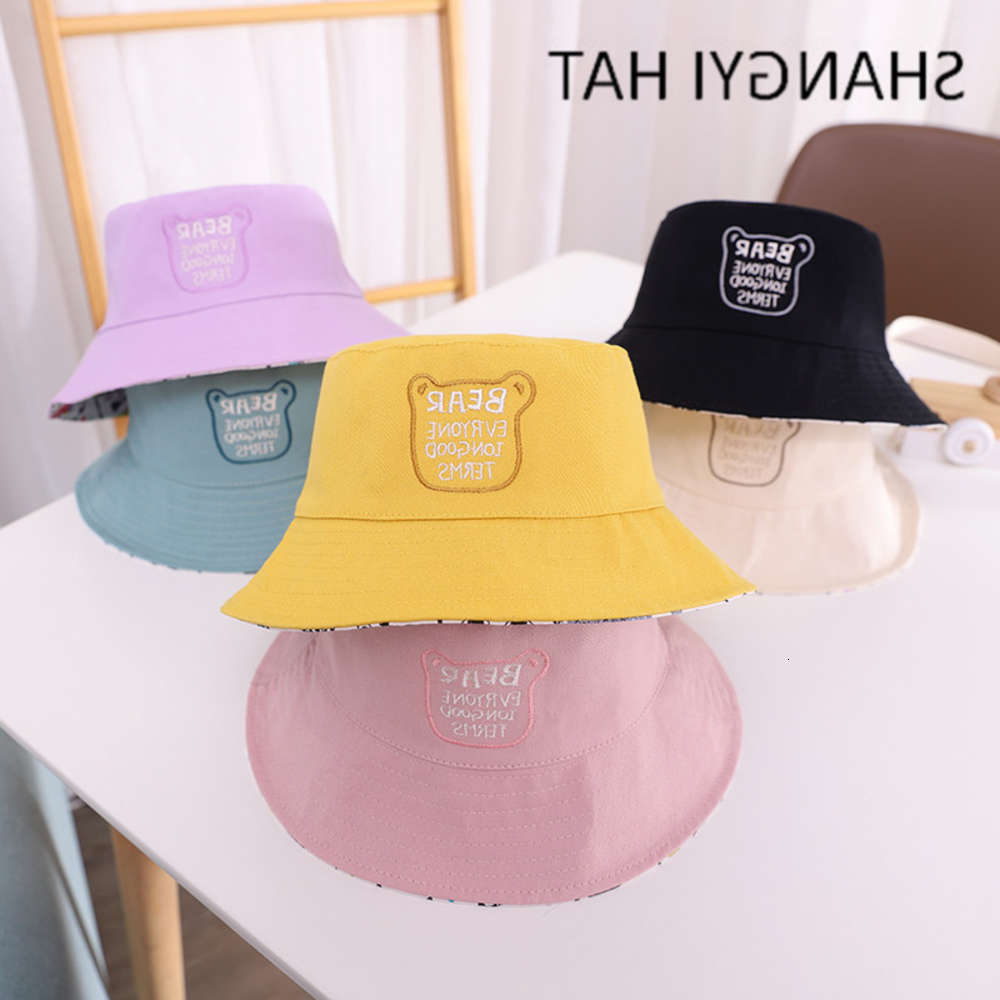 Sun hat Sy xiaomoli 21 round 54cm Korean flower cloth bear children's basin hat, Blue;gray
Sun hat Sy xiaomoli 21 round 54cm Korean flower cloth bear children's basin hat, Blue;gray