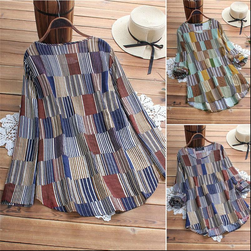 womens blouses women baggy tunic long sleeve v neck casual loose plaid boho summer lady vintage clothes plus size, White
womens blouses women baggy tunic long sleeve v neck casual loose plaid boho summer lady vintage clothes plus size, White