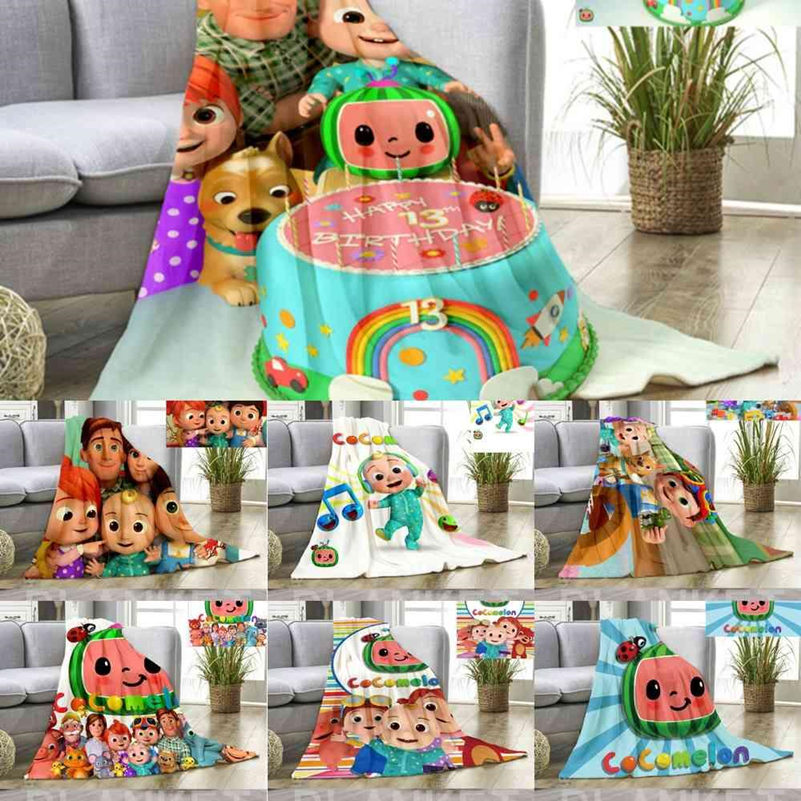 DHL Cocomelon Blankets Kids Cartoon Flannel Blanket Summer Nap Quilt Bed Sheet Cover Beddings CoCo Melon Carpet Bath Towel
DHL Cocomelon Blankets Kids Cartoon Flannel Blanket Summer Nap Quilt Bed Sheet Cover Beddings CoCo Melon Carpet Bath Towel