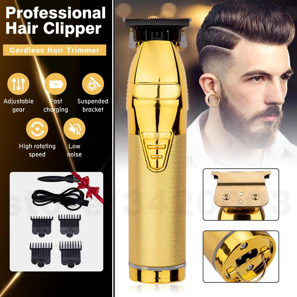Professional Hair Trimmer Gold Electric Trimmer For Men Cordless Rechargeable Shaver Barber Hair Cutting Machine T Hair Styling
Professional Hair Trimmer Gold Electric Trimmer For Men Cordless Rechargeable Shaver Barber Hair Cutting Machine T Hair Styling