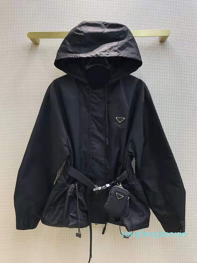 Fashion- Designer Women Jacket Coats With Belt Fashion Letters Print Hooded Windbreaker for Womens Jackets Outerwear High Quality, Black
Fashion- Designer Women Jacket Coats With Belt Fashion Letters Print Hooded Windbreaker for Womens Jackets Outerwear High Quality, Black