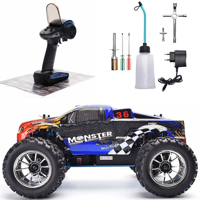 

HSP RC Car 1:10 Scale Two Speed Off Road Monster Truck Nitro Gas Power 4wd Remote Control High Hobby Racing Vehicle 211027