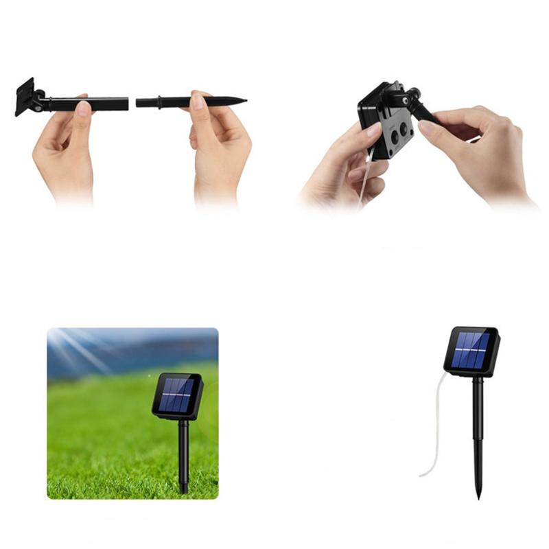 Strings Waterproof Solar Power LED String Lights For Outdoor Garden Yard Wedding Party 100/200 LEDS Panel 8 Modes Fairy