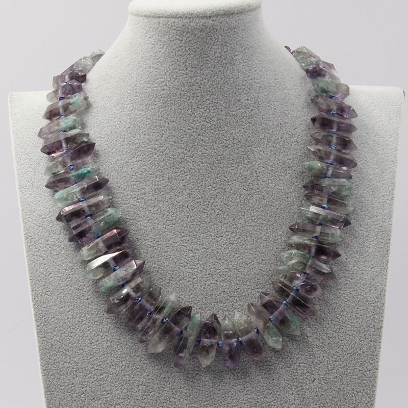 Chokers GuaiGuai Jewelry Natural Purple Amethysts Double Point Quartzs Gemstone Necklace Handmade For Women
Chokers GuaiGuai Jewelry Natural Purple Amethysts Double Point Quartzs Gemstone Necklace Handmade For Women
