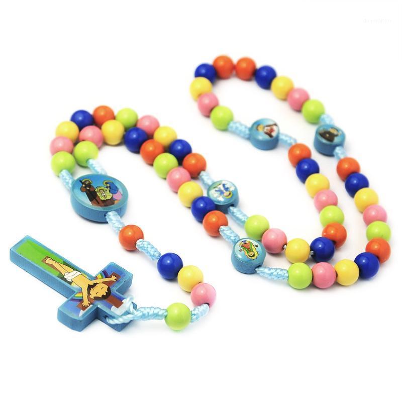 Chains Colorful Beads Cartoon Children's Cross Rosary Necklace Jewelry Jesus Christ Religion Wholesale
Chains Colorful Beads Cartoon Children's Cross Rosary Necklace Jewelry Jesus Christ Religion Wholesale