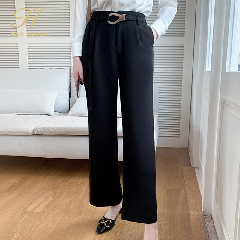 Women' Pants & Capris H Han Queen Casual High Waist Loose Wide Leg Women Autumn Female Drape Floor-Length Suits Ladies Long Trousers, Black
Women' Pants & Capris H Han Queen Casual High Waist Loose Wide Leg Women Autumn Female Drape Floor-Length Suits Ladies Long Trousers, Black