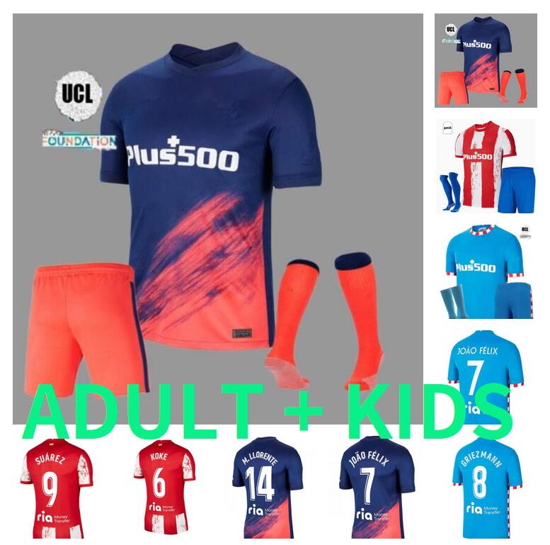 JOAO FELIX Atletico SUAREZ Madrid Soccer Jerseys 2021 2022 SAUL Camisetas 20 21 22 LLORENTE CORREA Football Shirt Men Kids Kit set uniform
JOAO FELIX Atletico SUAREZ Madrid Soccer Jerseys 2021 2022 SAUL Camisetas 20 21 22 LLORENTE CORREA Football Shirt Men Kids Kit set uniform